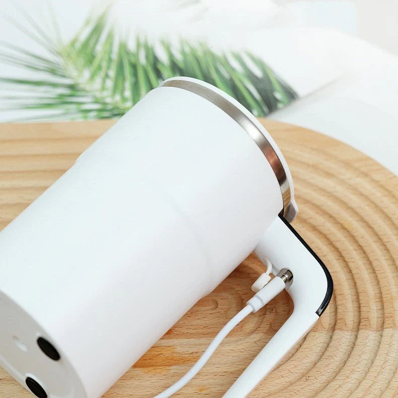 Electric Coffee Mug USB Rechargeable Automatic Magnetic Cup IP67 Waterproof Food-Safe Stainless Steel For Juice Tea Milkshake Kitchen Gadgets
