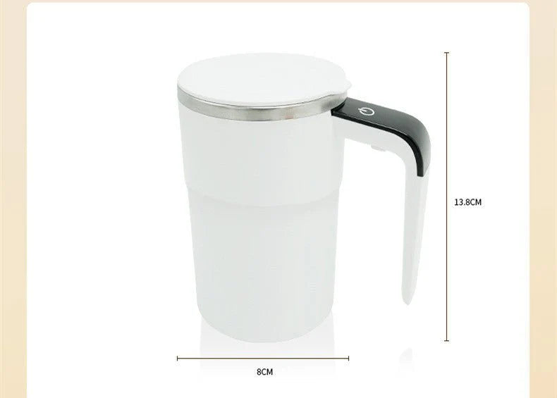 Electric Coffee Mug USB Rechargeable Automatic Magnetic Cup IP67 Waterproof Food-Safe Stainless Steel For Juice Tea Milkshake Kitchen Gadgets